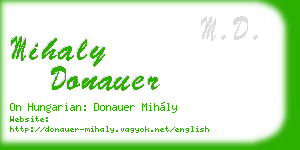 mihaly donauer business card