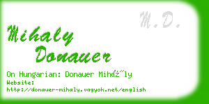 mihaly donauer business card